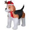 5.5 Foot Beagle With Santa Hat Christmas Inflatable